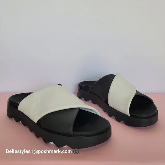 SOREL Viibe Criss-Cross Platform Smooth Leather Women's Slide- Size 8.5 ⭐ - Picture 8 of 16